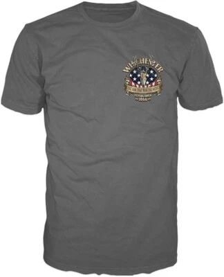 Camiseta Winchester Oficial Para Hombre Southern Rebel Calavera Gráfica Manga Corta Foto 1 de 4