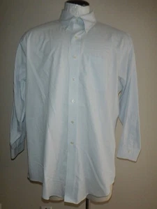 Herrenhemd Brooks Brothers Slim Fit Bügelfrei Gr. 17 1/2-33 blau gestreift LS BF - Bild 1 von 4