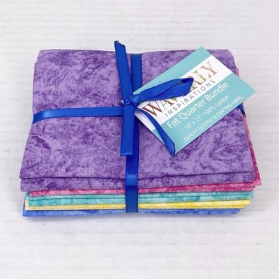 Paquete de tela batik Waverly Fat Quarter 5 piezas 18" x 21" multicolor 100 % algodón Foto 1 de 3