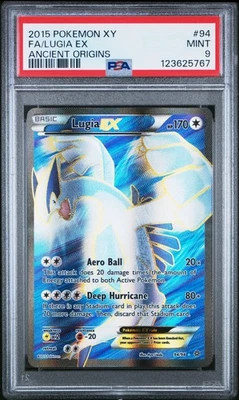 2015 POKEMON XY ANCIENT ORIGINS #94 FULL ART/LUGIA EX PSA 9 - Image 1 of 2