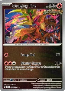 Gouging Fire Reverse Holo SV08: Surging Sparks 038/191 NM Rare - Picture 1 of 2