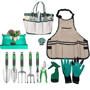 Garden Tool Set, 11 Pcs Gardening Hand Tools Heavy Duty Stainless Steel Garde... - Picture 1 of 8