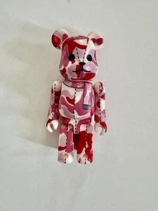 BAPE Rosa Camuflaje 100% BE@RBRICK Medicom Juguete Bearbrick Un Mono de Baño Milo - Imagen 1 de 2
