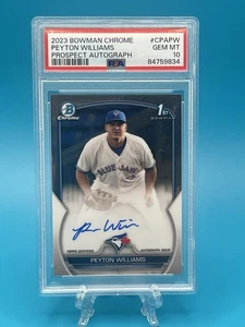 2023 Bowman Chrome Prospect Auto 1st Peyton Williams #CPA-PW PSA 10 - Bild 1 von 2