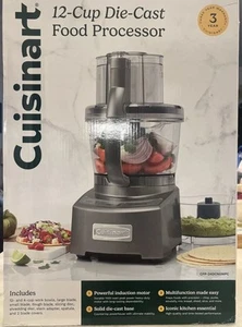 Cuisinart 12-Cup Die-Cast Food Processor CFP-24DCNGMPC w/ 12 & 4 Cup Bowl Accs - Picture 1 of 12
