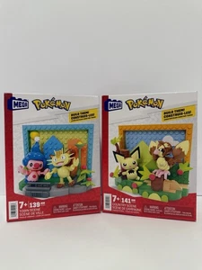 Lot of 2 Pokémon Mega Blocks Building Toy Sets - Country Scene & Town Scene, New - Picture 1 of 5