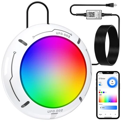 LED Pool Lights for Above Ground Pool with APP Control 20W RGB Pool Light wit... - Image 1 of 4