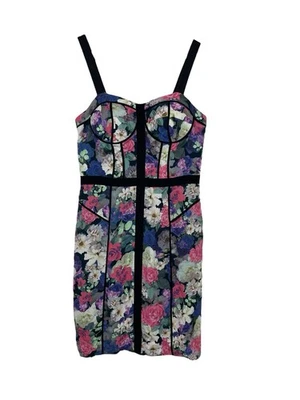 Rebecca Minkoff Womens Clarissa Bodycon Midi Dress Floral Multicolor Size 6 - Image 1 of 4