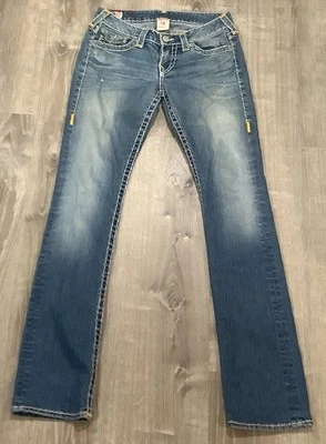 True Religion BILLY SUPER T with Iconic Super T Stich Jeans Size 28 - Image 1 of 4
