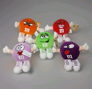 Vintage 1998 M&M 5 Zoll Mini Schwarme Stofftier Plüschfiguren Menge 5 Neu mit Etikett - Bild 1 von 13