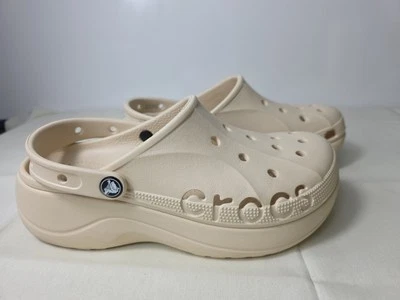 ZUECO PLATAFORMA CROCS BAYA 208186 INVIERNO BLANCO UNISEX W10 - Usado una vez Foto 1 de 4
