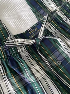 Polo Ralph Lauren Para Hombre Verde Tartán Cuadros Algodón Dormir Pijama Pantalones Talla S - Imagen 1 de 9