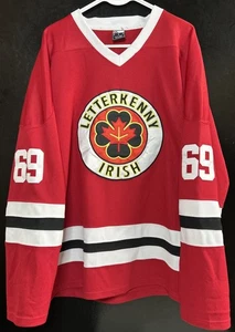 Molpe Letterkenny Irish Men's Hockey Jersey Large Stitch #69 Shoresy Fight Strap - Picture 1 of 5