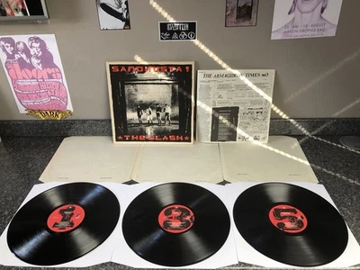 TRIPLE VINYL LP THE CLASH SANDINISTA ! + INSERT CBS FSLN 1 UK 1ST PRESS  EX+/NM- - Image 1 of 4