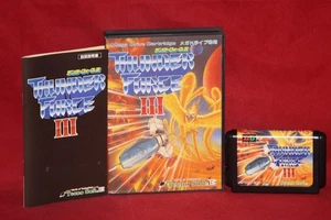 Thunder Force III 3 (Sega Mega Drive, Japan, 1990) Game Cartridge, CIB Complete - Picture 1 of 8