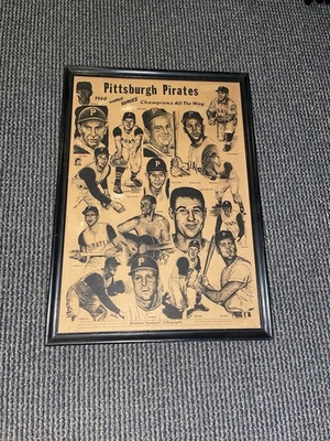 Vintage Pittsburgh Pirates 1960 World Series Champions All The Way Framed Poster - Image 1 of 2
