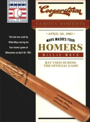 2012 Panini Cooperstown Famous Moments #15 Willie Mays - BB - Image 1 of 2