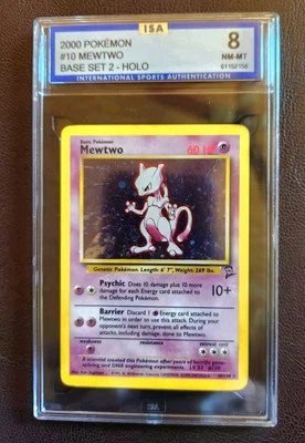 #10/130  Mewtwo Base Set 2-Holo 2000 Pokémon - Image 1 of 3