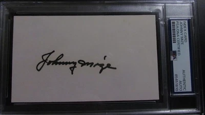Johnny Mize signed Index Card PSA Certified - Image 1 of 3