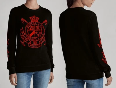 $198 Nuevo sin Etiquetas Polo Ralph Lauren Logo Cresta Lavable Lana Doble Tejido Suéter Mujeres L Foto 1 de 4