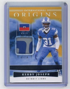 2025 Panini Origins Kerby Joseph No.10-KJH International Patch /10 Lions - Picture 1 of 2
