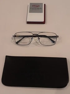 Stepper Titanium Eyeglass Frame SI60072 F015 58-15-140 Gray Gunmetal W/Case - Picture 1 of 8