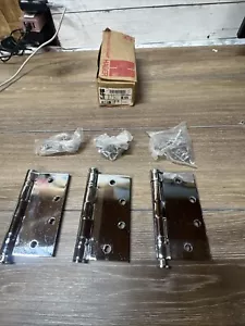 3x Hager Türscharniere BB1279 Voll Einsteckkugellager Chrom 4,5" x 4,5" US26D - Bild 1 von 4