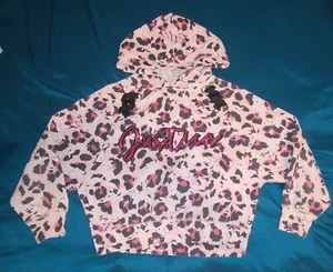 Justice Lace-Up Sweatshirt, Black Splatter, Girls Size Medium - Picture 1 of 4