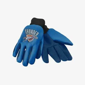 Oklahoma Thunder NBA Utility Gloves Two Tone Work or Winter Team Colors - Picture 1 of 1
