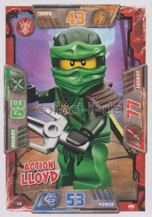 LEGO Ninjago SERIE 2 Sammelkarten - 10 - Action Lloyd - Helden Karte - Bild 1 von 1