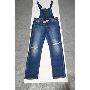 Nuevo Mono Mujer Levis Heritage Peto Denim Azul Jeans Distress Babero Talla M - Imagen 1 de 11