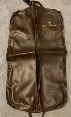 Bolso/portador de traje vintage Fabriko Indianapolis Life Garment cuero marrón Foto 1 de 4