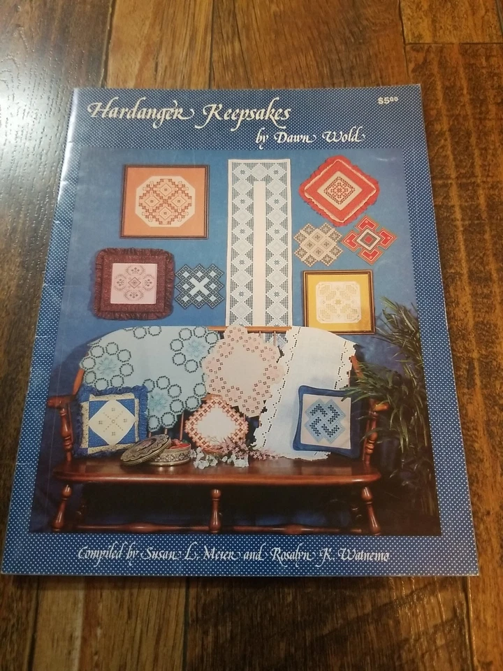 Vintage Hardanger Embroidery Keepsakes 32 pages pattern book #8345B - Image 1 of 1