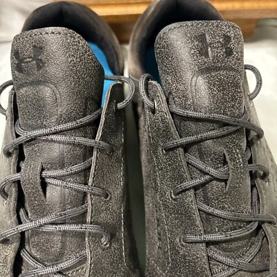 Tênis Under Armour Golf Tempo Hybrid 1270207-040 masculino 11.5 couro marrom sem cravos - Imagem 1 de 4