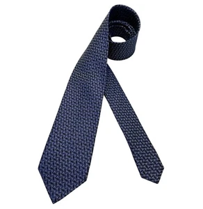 ERMENEGILDO ZEGNA Blue Geometric Silk LUXURY Tie ITALY - Picture 1 of 5