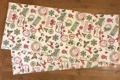 Cynthia Rowley Merry Christmas Santa Table Runner 15” x 71" - Image 1 of 4