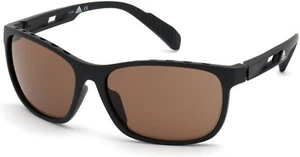 Adidas Sport SP0014 matte black brown lenses 02E Sunglasses - Picture 1 of 1