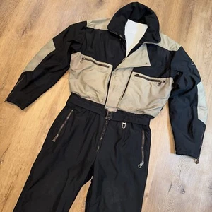 1970s Bogner Ski Suit Mens One Piece Snowsuit Snow Bib Vintage 70s USA 40 Small - Picture 1 of 24