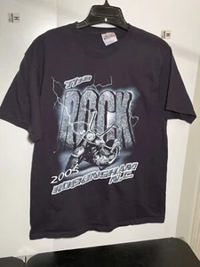 Vintage 2005 Rockingham N.C.Black Motorcycle T-Shirt 'Ride To The Rock' Size 38M - Picture 1 of 8