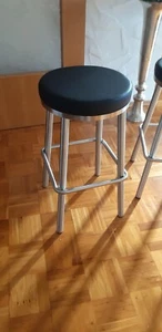 2 Barhocker Hocker 69 cm hoch neu Sonderhöhe Gestell Chrom gebürstet - Bild 1 von 7