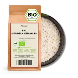 (79 EUR/kg) 100g BIO Mandeln blanchiert & gemahlen, gemahlene Mandeln Bio - Bild 1 von 3