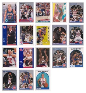 Detroit Pistons Lot 18 Basketball Cards Base Set 1990 NBA Hoops #103 Joe Dumars - Picture 1 of 23