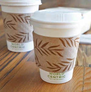 World Centric's 8 oz Hot Cup Sleeve - 100% PCW Paper - - Case of 1000 - Picture 1 of 1