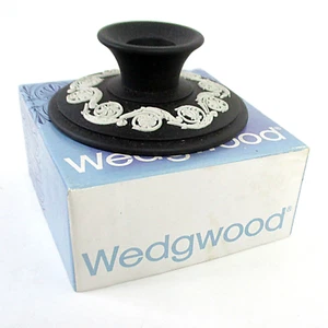 Candelabro de banquete Wedgwood - Vintage jaspe negro - en caja - Imagen 1 de 4