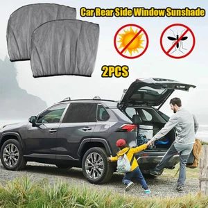 2X Car Rear Side Window Screen Sun Shade Mosquito Net Mesh Cover UV Protection - Picture 1 of 20
