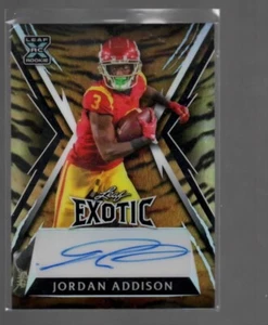 JORDAN ADDISON 2023 LEAF EXOTIC ROOKIE AUTO CARD #BA-JA1 /15 - Picture 1 of 1