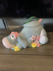 Figurina biscottiera fiori Eeyore Disney vintage - anni '90 - Adorabile! - Foto 1 di 9