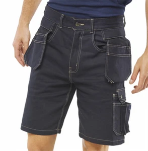CLICK Grantham Multi-Pocket Shorts Cordura YKK Zip Workwear Summer - Picture 1 of 4