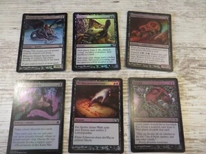 Lote de 6 descartes de láminas negras - Ab Specter Distress viruela signo en sangre + fuera de servicio MTG - Imagen 1 de 6