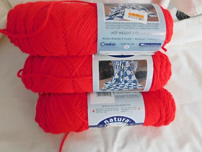 Natura Deluxe Acrylic 3 Oz Scarlet lot of 6 Dye lot 43815 - Image 1 of 2